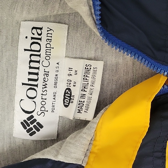 Columbia Lined Hooded Windbreaker Jacket Sz 10/12 - Picture 2 of 8